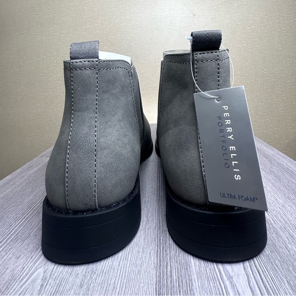 NWT - Perry Ellis Men’s - Chris - Chelsea Boot - Grey Suede - 9.5 - Picture 3 of 4